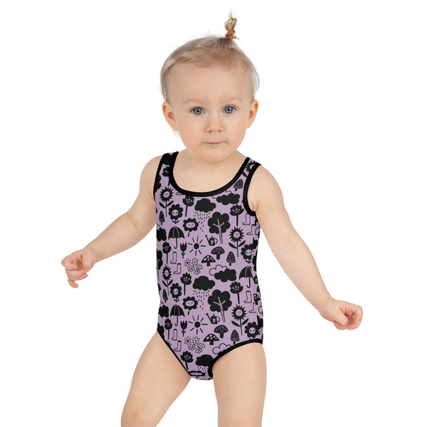 Fresh Cuts All-Over Print Kids Swimsuit