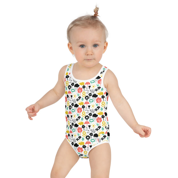 Fresh Cuts All-Over Print Kids Swimsuit