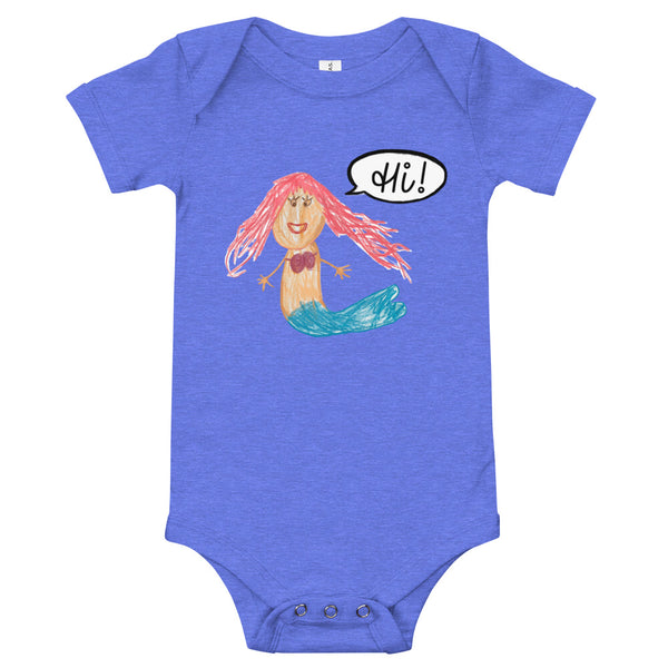 Personalize Mermaid Baby Bodysuit