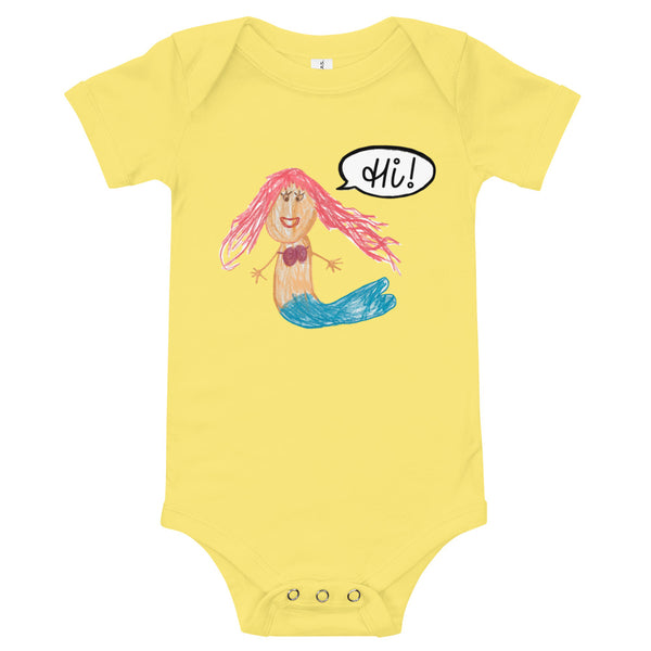 Personalize Mermaid Baby Bodysuit