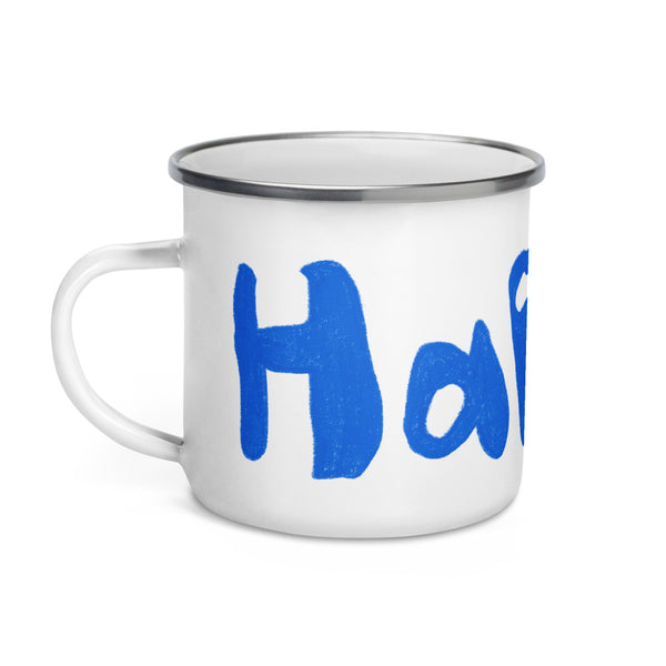 Happy Enamel Mug