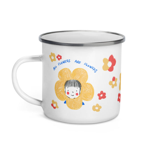 All Flowers Are Flowers Enamel Mug