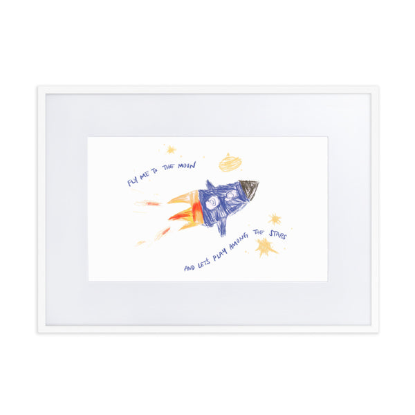 Fly Me To The Moon Framed Print