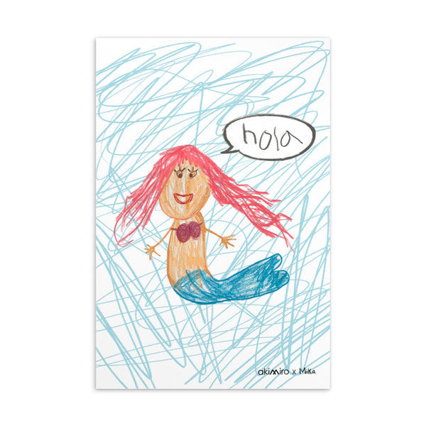 Mermaid Says, "Ohla!" Postcard